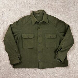 Men's Military-Style Field Jacket in Olive Green